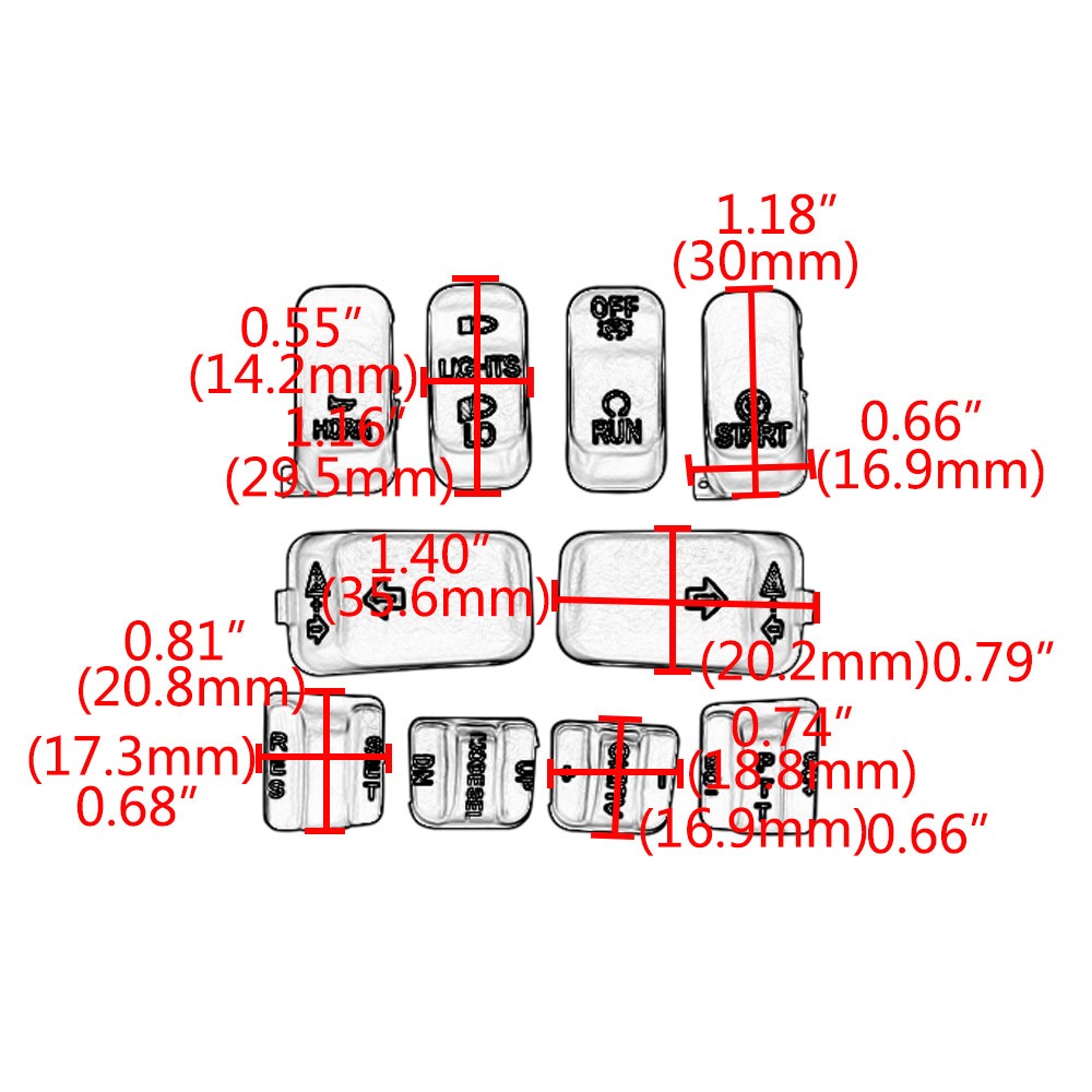 Chrome Hand Control Switch Housing Button Caps For Harley Electra Glide 96-13