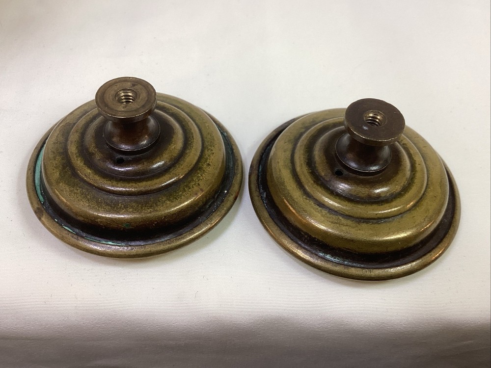 2 Antique 13 STAR EAGLE BRASS HEPPLEWHITE Style DRAWER PULLS