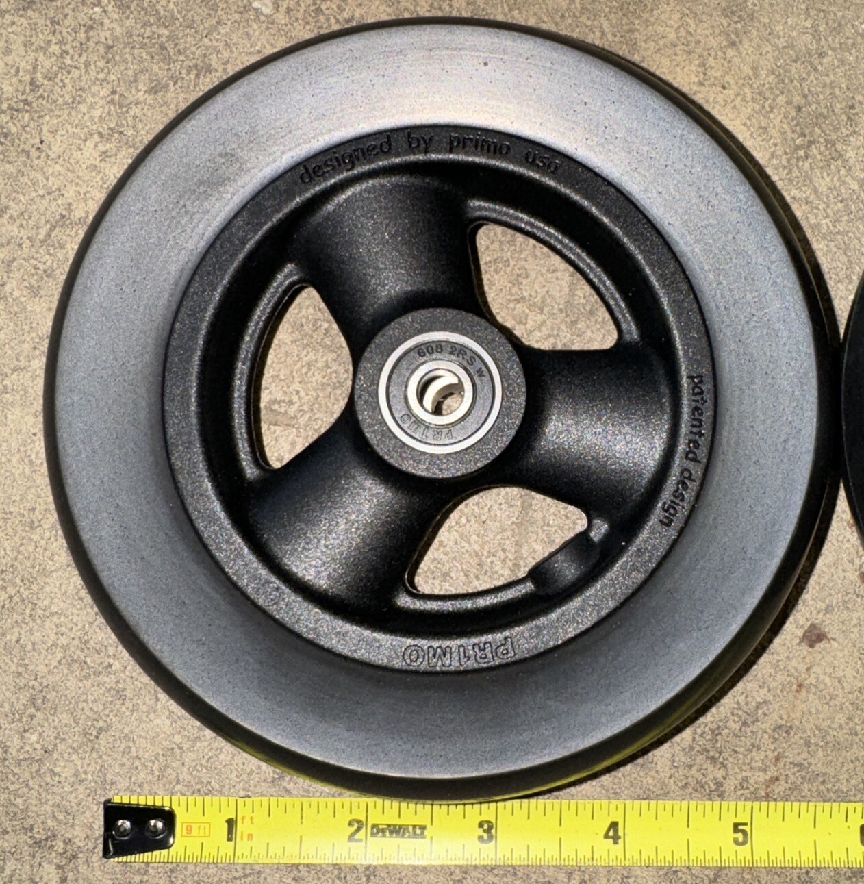 TWO 6" x 1.5" Quickie Wide PRIMO TIRES Ki Wheelchair Front Wheel Caster 5/16" ID