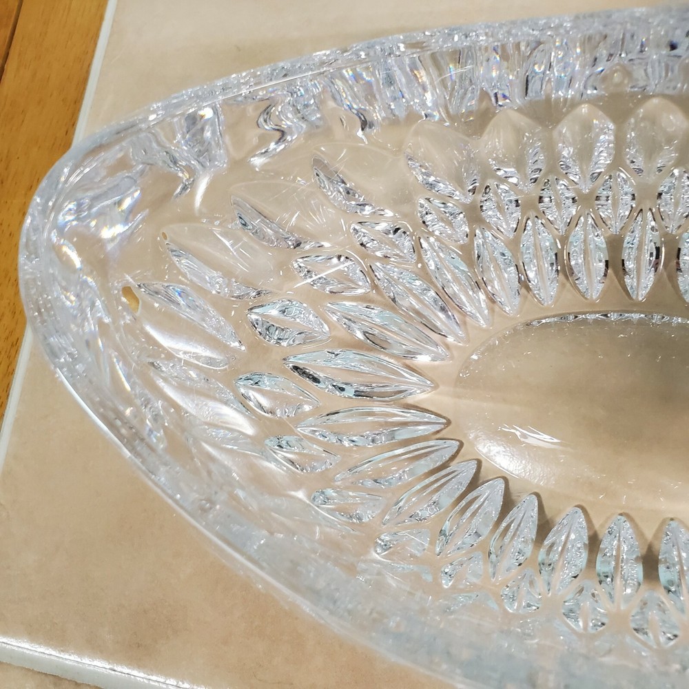 Crystal Oblong Candy Dish - 8" Long