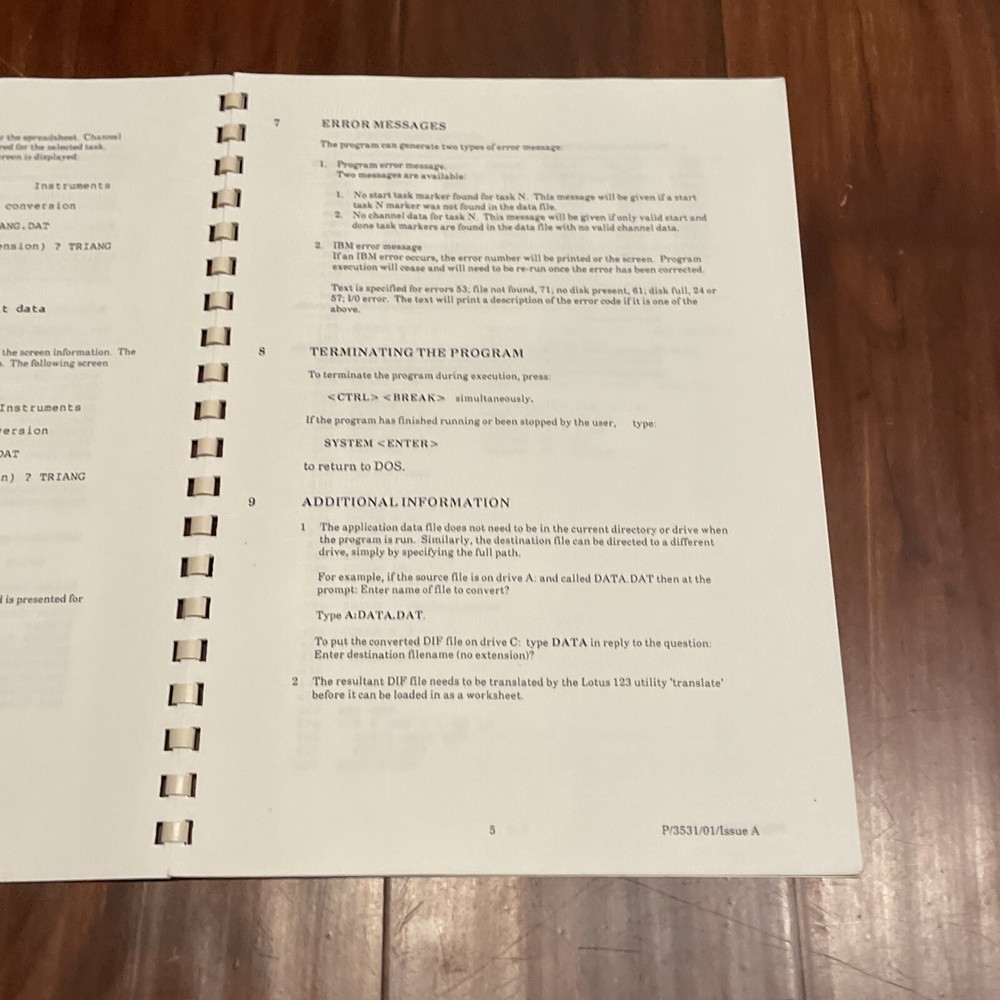 Schlumberger 3531 Data To Dif Data Conversion Reference P/3531/01 Manual