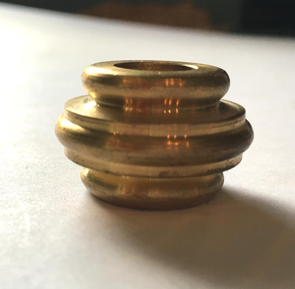 3/4" Unfinished turned solid brass neck slips 1/8 IPS