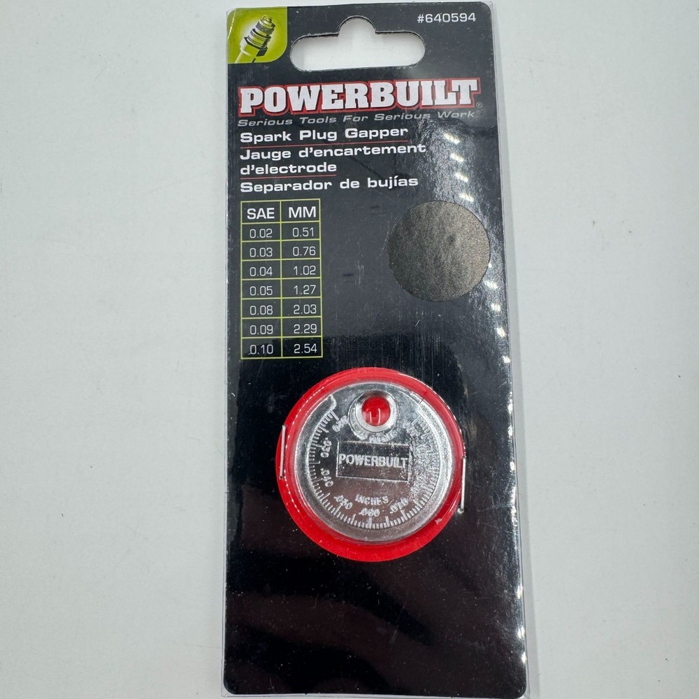 Powerbuilt Spark Plug Gapper SAE & Metric Measurements Tool