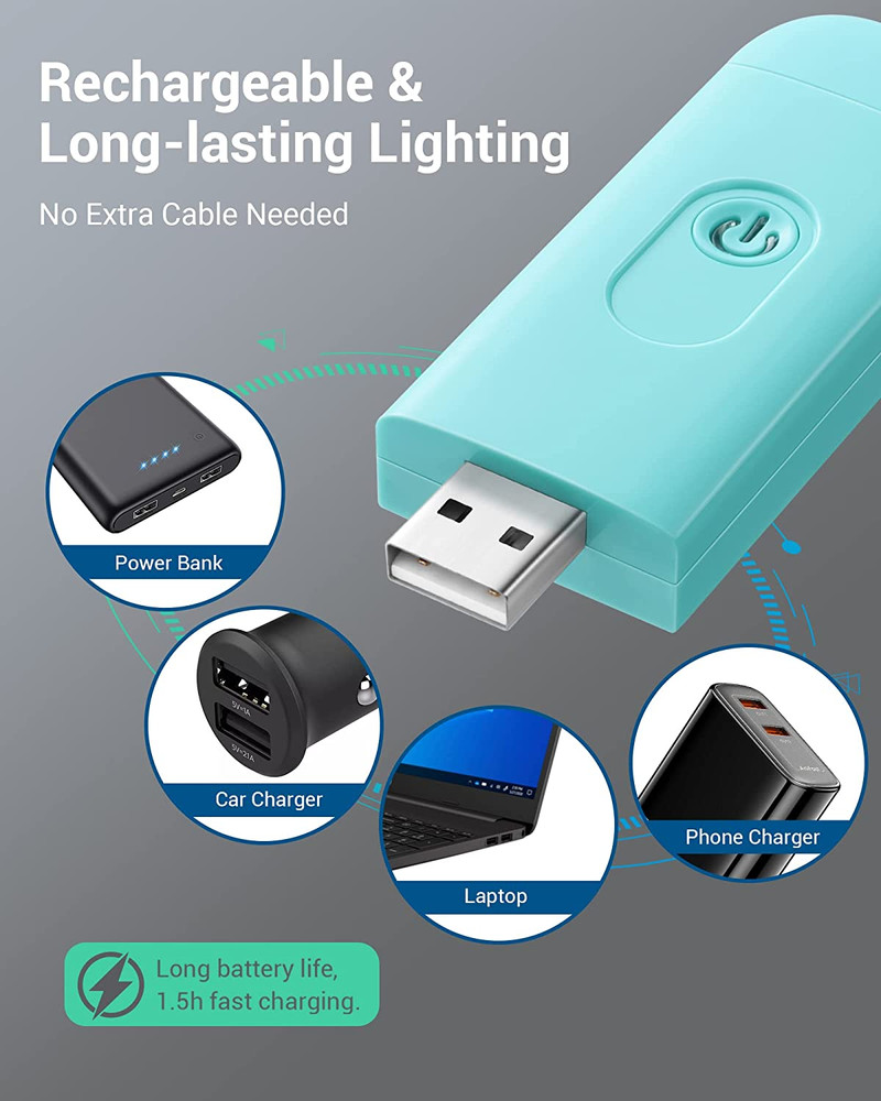 USB Rechargeable Book Light for Reading in Bed, LED Book Reading Lights with Cli