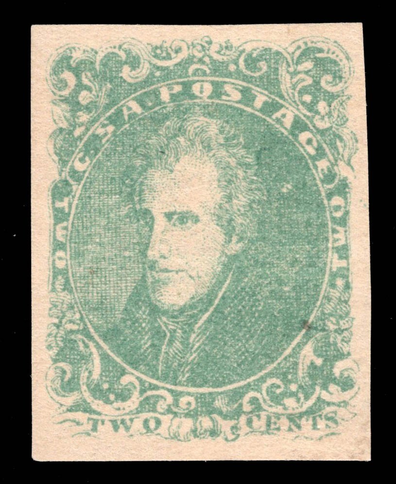 MOMEN: US STAMPS CSA #3 IMPERF MINT OG H XF LOT #92933*