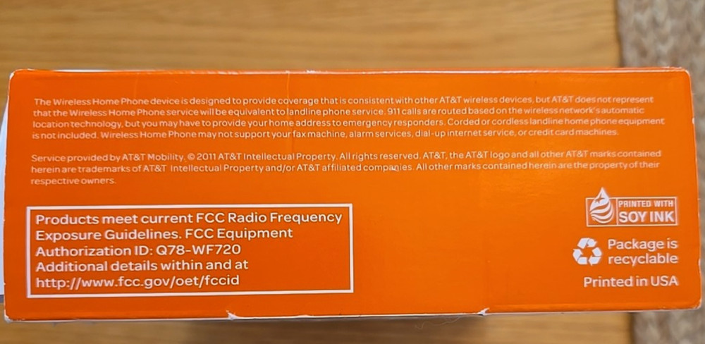 AT&T Wireless Home Phone Base WF720