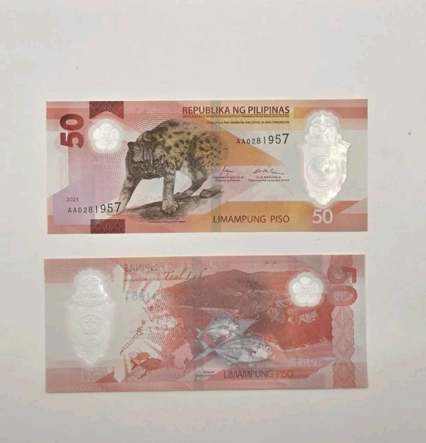 Philippines 2025 First Release Polymer 50 Pesos. UNCIRCULATED