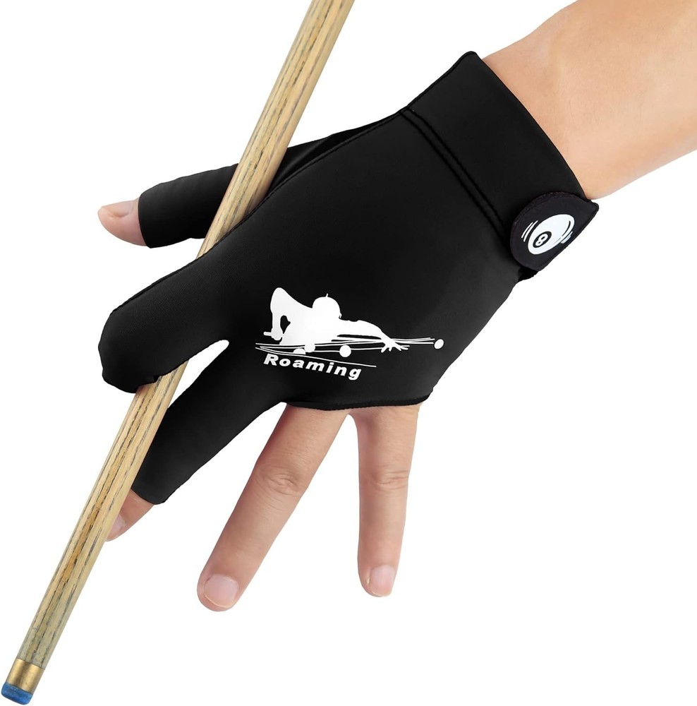 Professional Left-Hand Billiard Pool Gloves - Adjustable, Lightweight Design