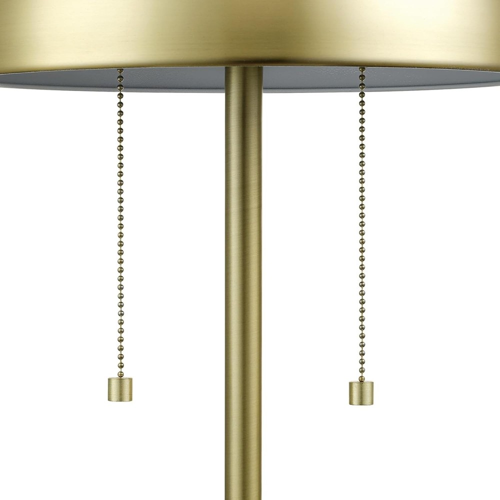 Matte Brass 21 Electric Table Lamp with Double Pull Chain - 2 Lights