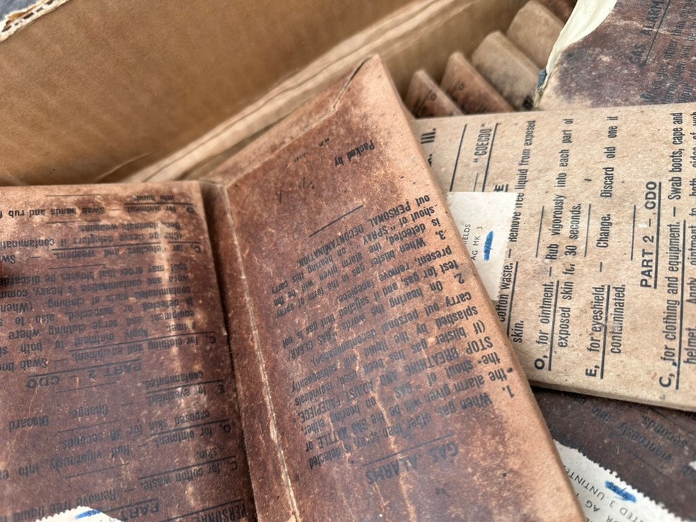 Original WW2 Dated British Army Anti-Gas Eyeshields - From Original Packaging