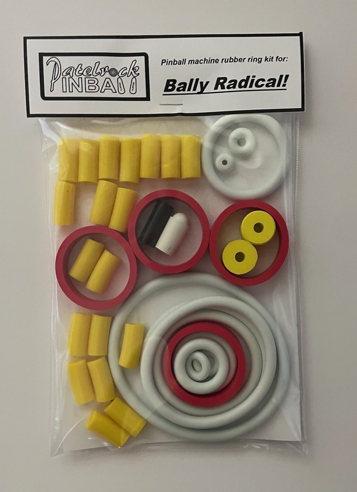 1990 Bally / Midway Radical! Pinball Machine Rubber Ring Kit