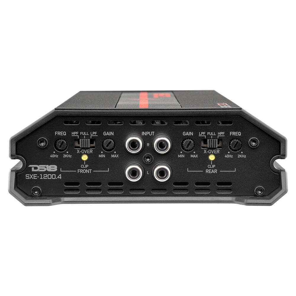 DS18 SXE-1200.4 Car Amplifier Class A/B 4-Channel Full-Range - Compact Size Amp
