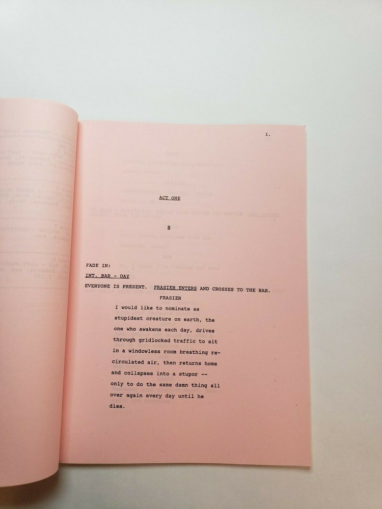 CHEERS / Phoef Sutton & Bill Steinkellner 1990 TV Script "Rebecca Redux"