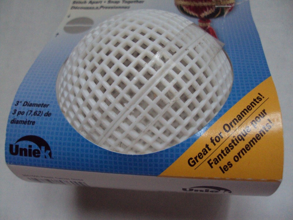 Uniek Plastic Canvas 3D Globe for Ornaments Quick Shape 3" diameter