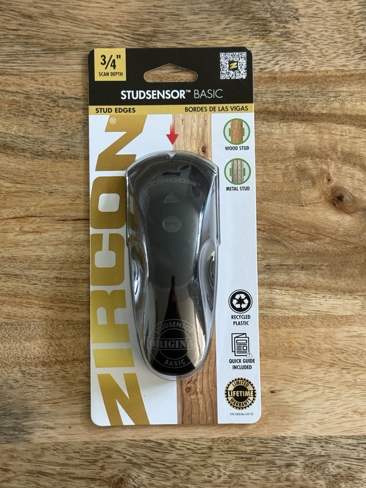 Zircon StudSensor Basic SL Stud Finder Wood & Metal Studs 3/4" Deep Scan