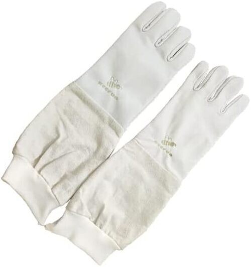 Beekeeping Gloves Size 8 Medium Bee Protective Leather with Long Canvas Sleeve