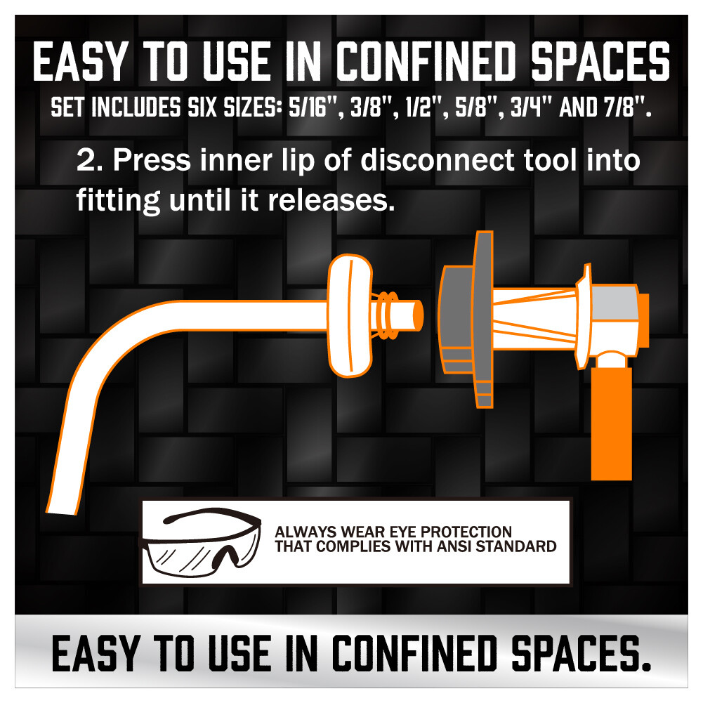 6pc Quick Disconnect Tool Set AC Fuel Line Transmission Parts GM Ford Chrysler