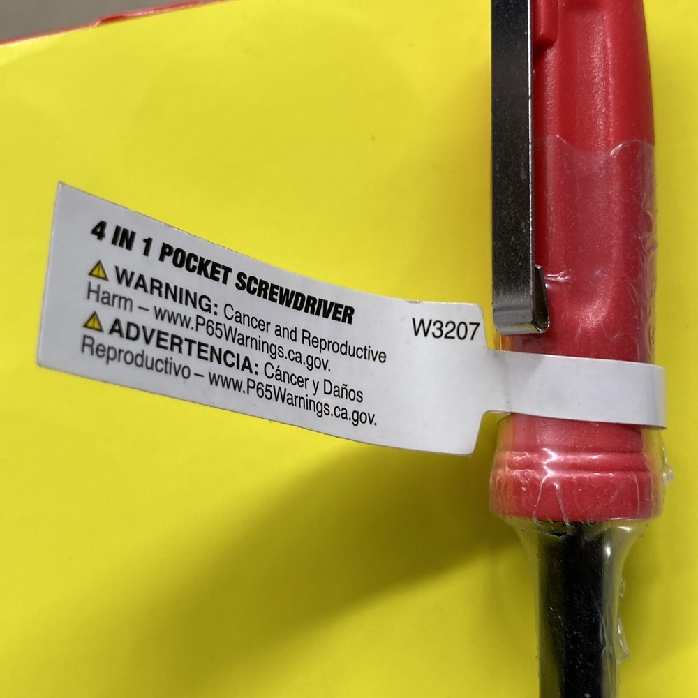 Performance Tool W3207 4-in-1 Pocket Screwdriver