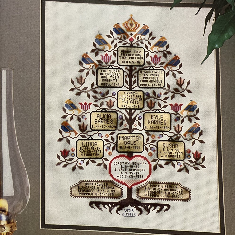 Counted Cross Stitch Family Tree Pattern