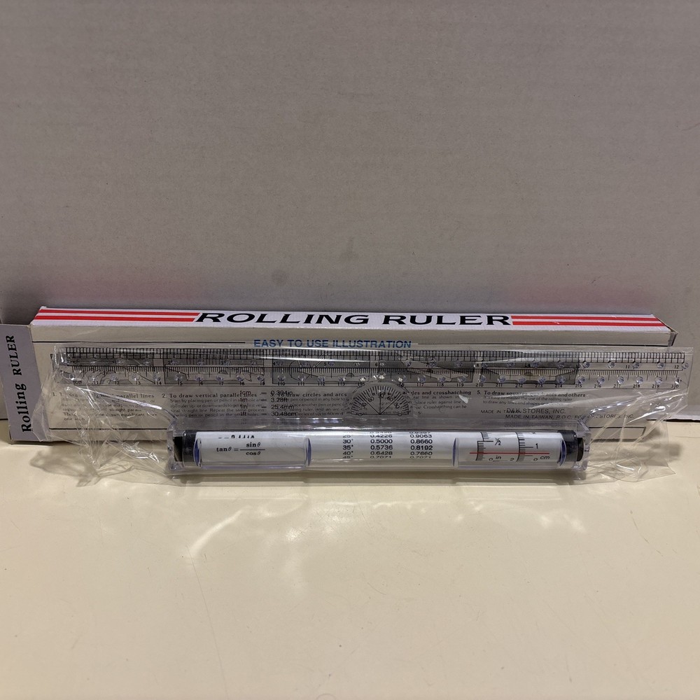 Rolling Ruler Horizontal ,Vertical, Parallel Lines, Circles, Arcs, And Angles.