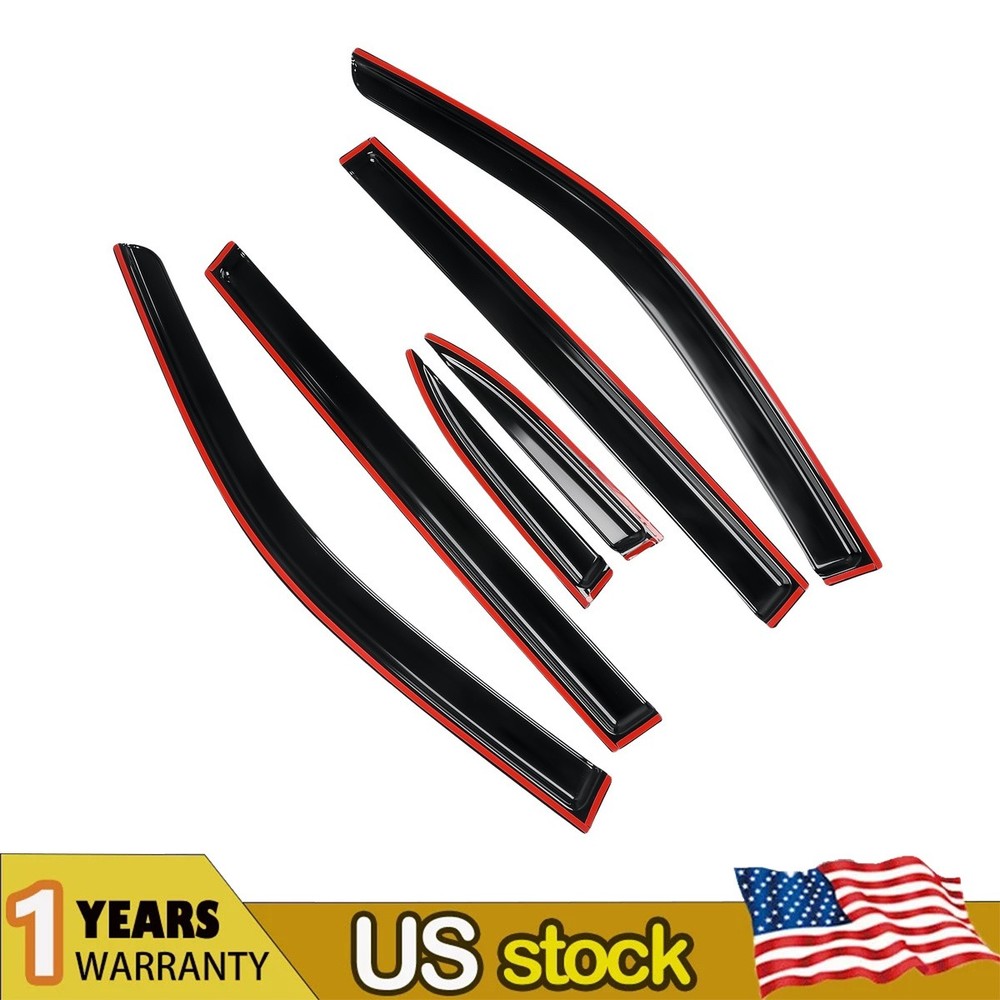 For 2014-2019 Toyota Highlander 6pc Set Window Visors Vent Rain Guards Deflector