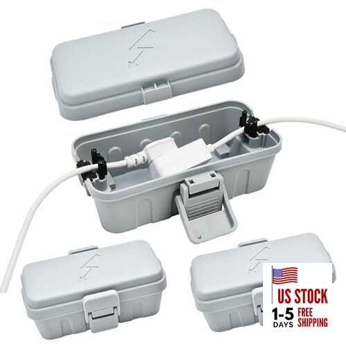 3PCS Small Weatherproof Electrical Connection Box(Inner Grey