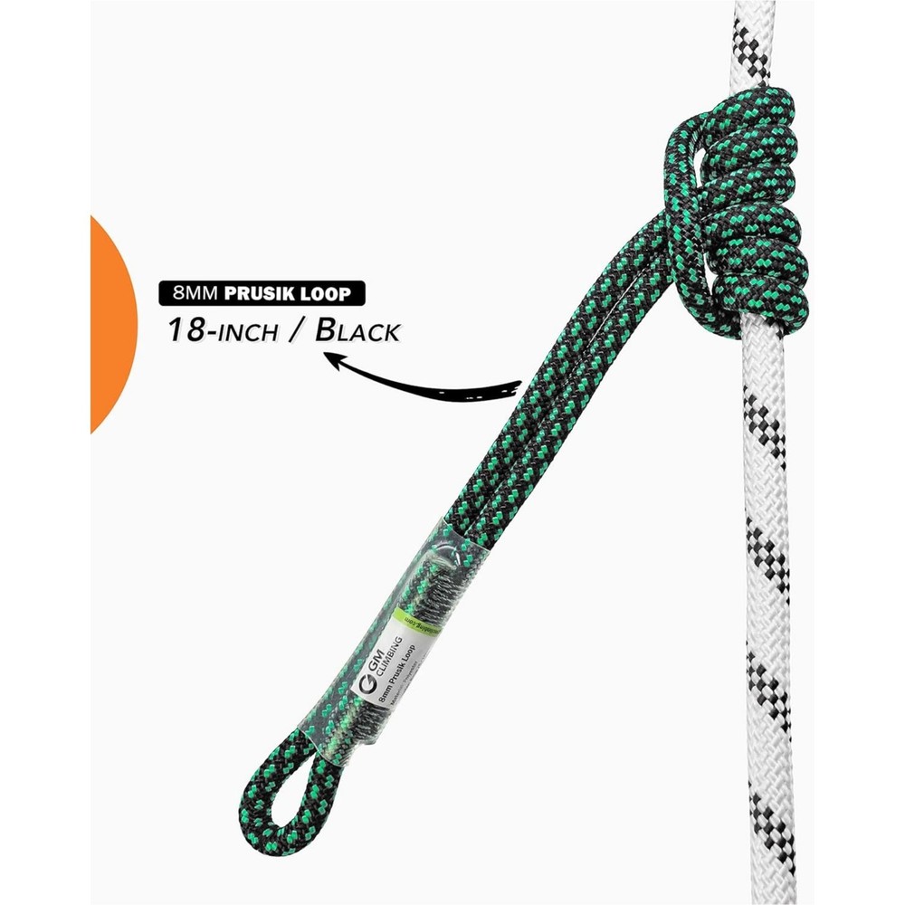 8mm Sewn Prusik Loop – 24kN Strength (18" & 24" Options)