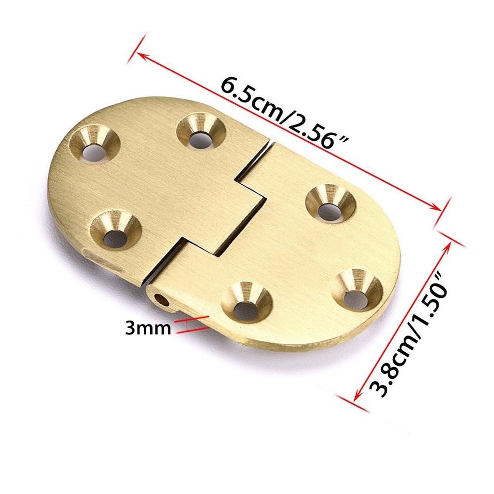 2 Pcs Solid Brass Hinges, Drop Front Desk Drawer Butt Hinge for Table Sewing