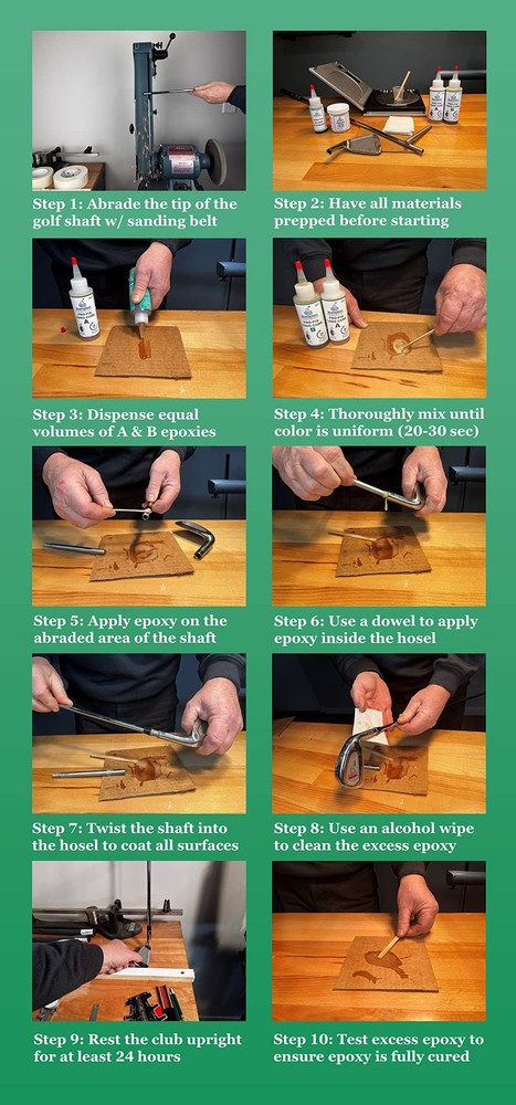 Brampton PRO-FIX Long Cure Golf Epoxy - Full Set Work Life - Extra Strength -...