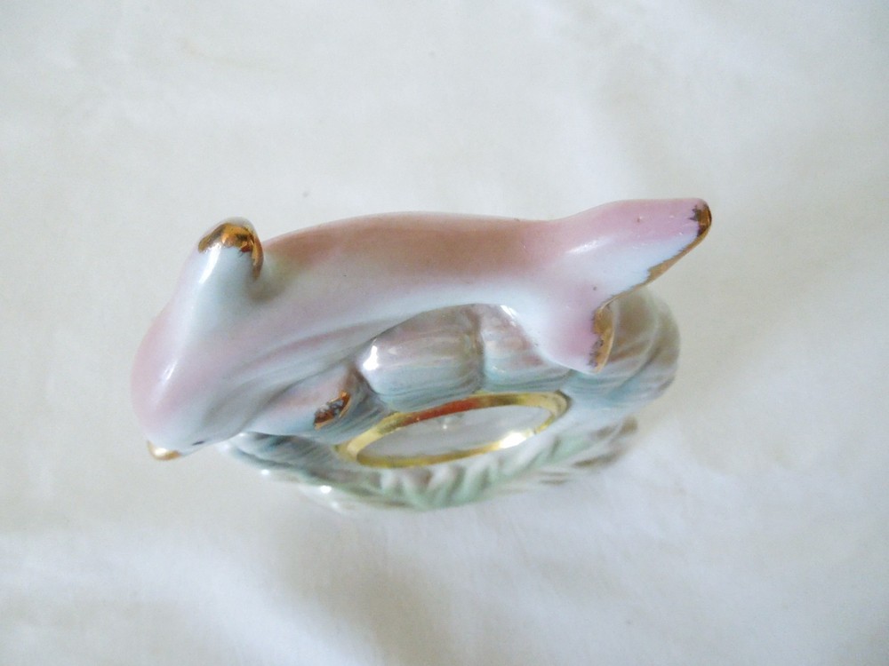 Ceramic Quartz Desk Clock Dolphin Over Waves Theme 6" x 4"