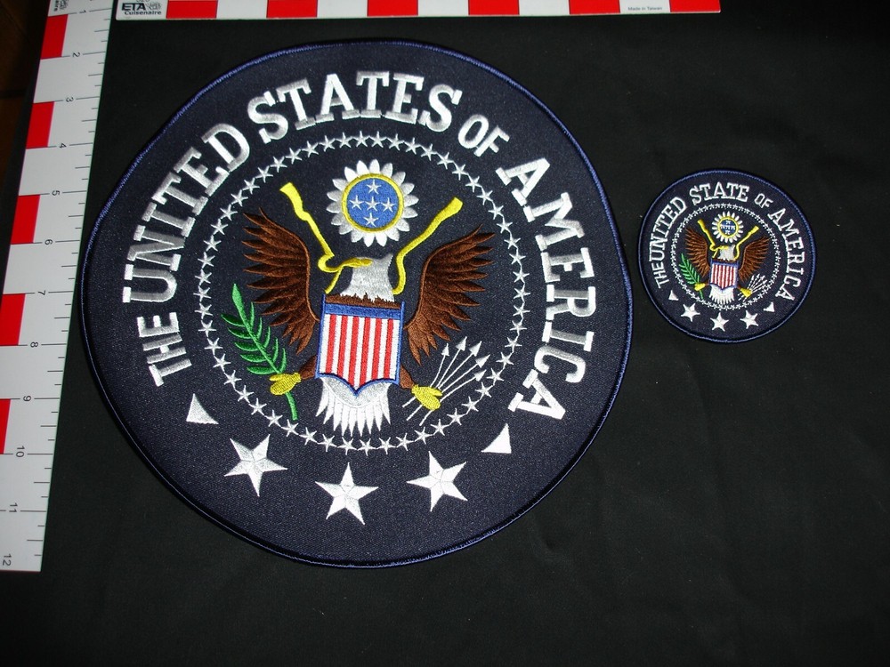 US Seal Big Patch and small matching patch USA Patch embroidered Patches