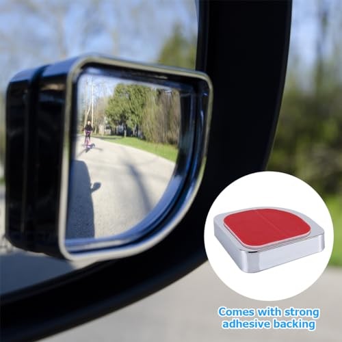 Blind Spot Mirror For Car, Adjustable 360° Wide Angle Side Rear View Silver