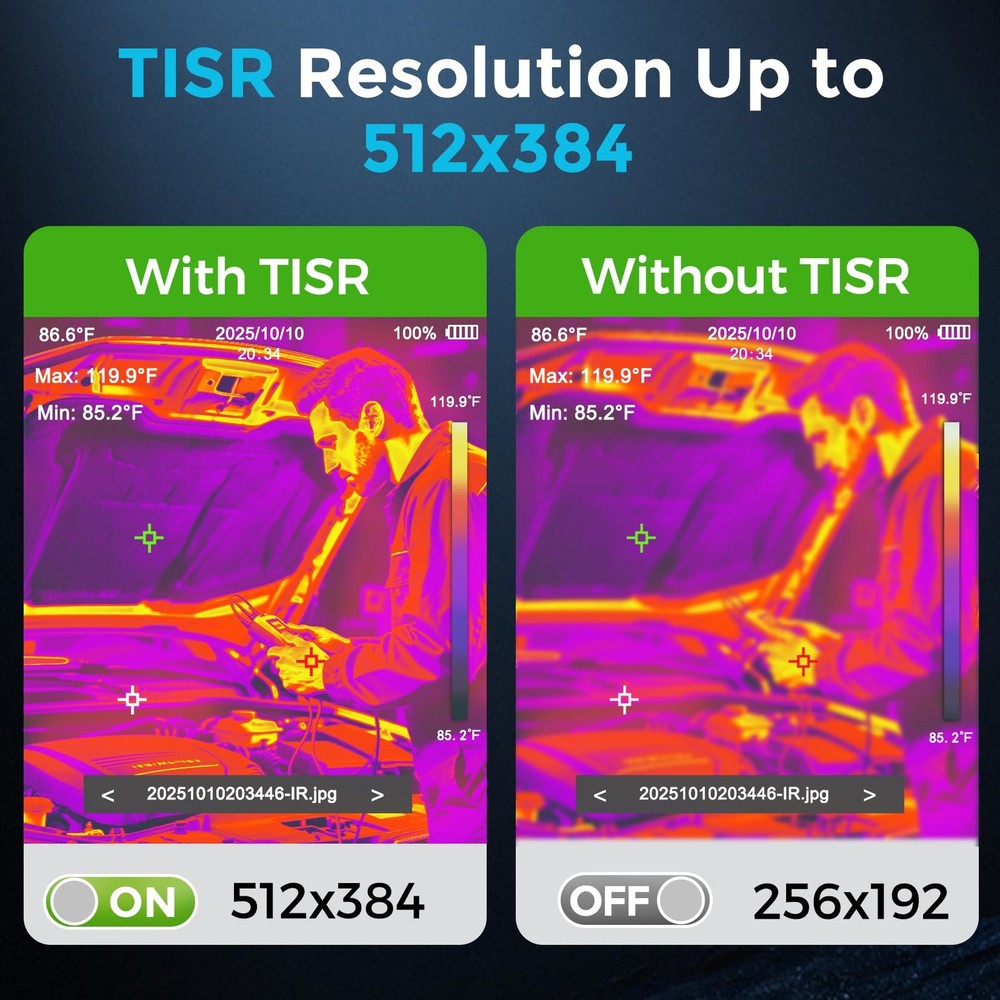 Handheld Thermal Imaging Camera with 2MP Visual Camera, 512x384 Super Resolut...