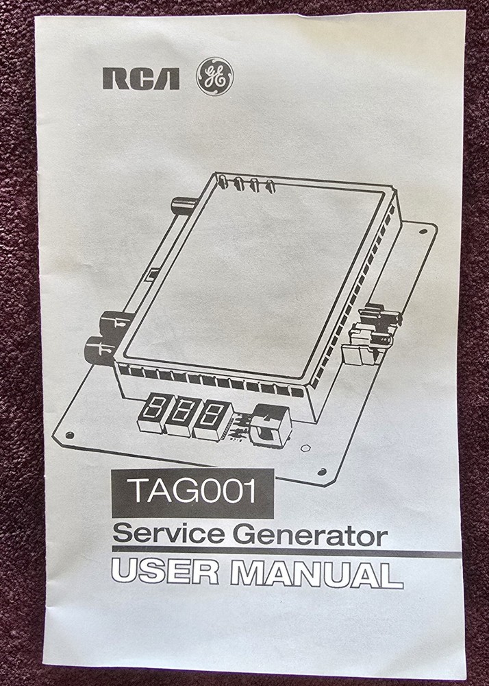 RCA TAG001 E-Prom Service Generator with User Manual * Tested & Working