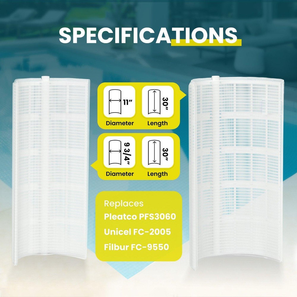 In The Swim 60 sq. ft. Complete DE Pool Filter Grid Set (7 Full, 1 Partial)
