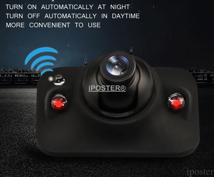 HD 170° CCD Car Front View Side View Blind Spot Camera Waterproof Night Vision