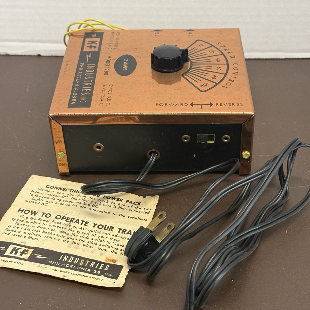 KF Industries Universal Powermaster Ho Scale Train Transformer Controller Tested