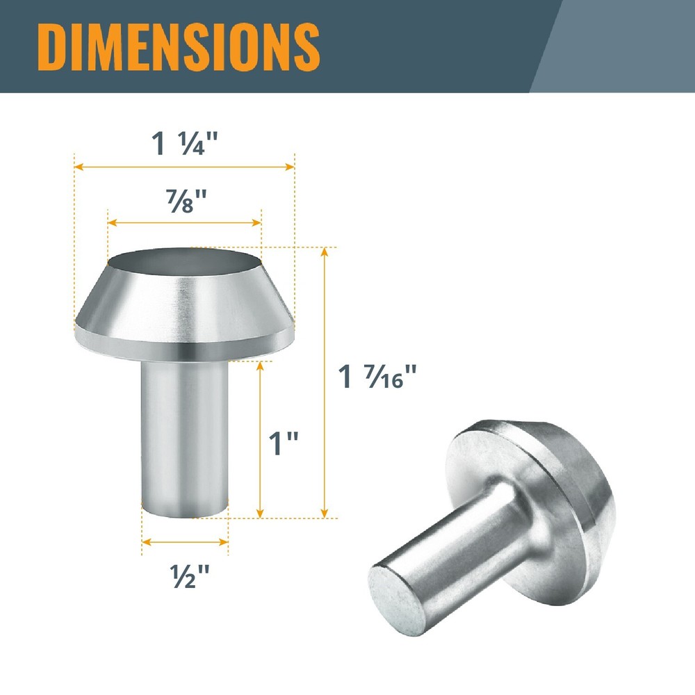 POWERTEC 71840 Router Subbase Centering Pin Set with 1/2" and 1/4" Centering Pin