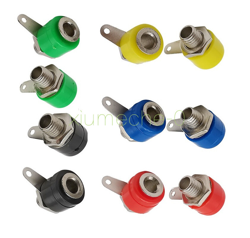 25PCS 5 Color 4mm Banana Binding Post 4mm Banana Socket Plug Adapter