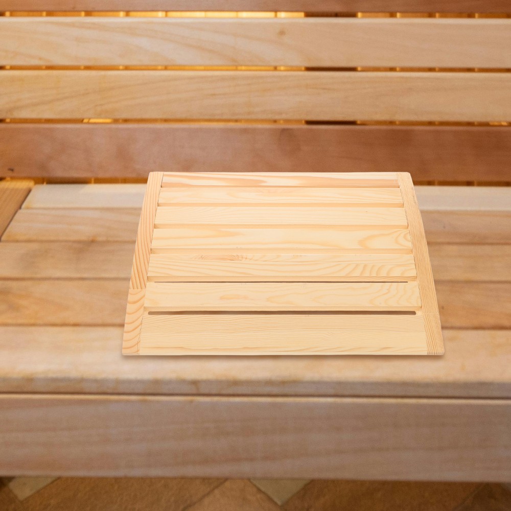 Sauna Neck Pillow: Solid Wood Headrest For Sweat Steaming Room, Solid Wood