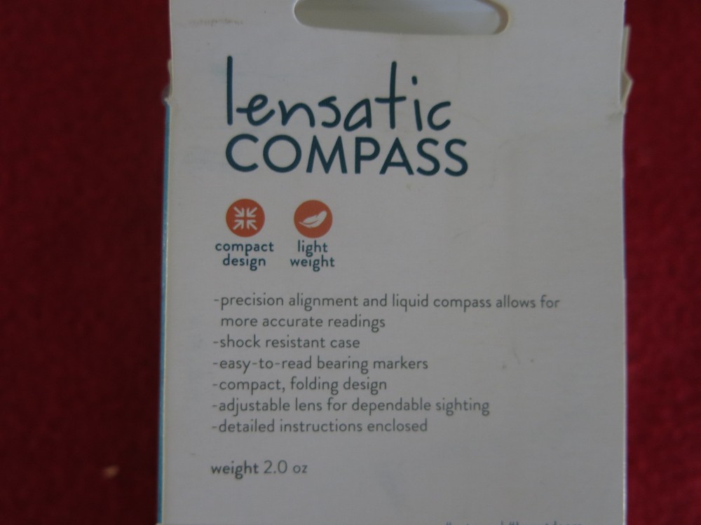 UST Lensatic Folding Compass Easy-to-Read Compact Luminous Shock-Resistant Case