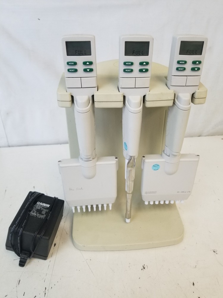 Rainin E3 Rapid Charge Stand + EDP3-Plus Pipettes
