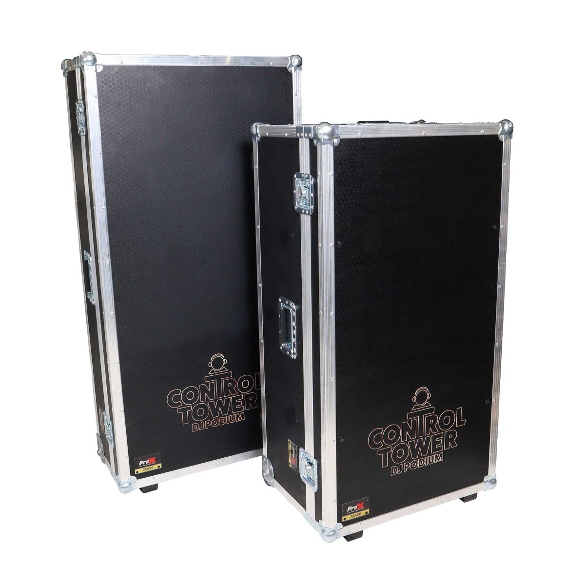 ProX XZF-DJXLCTWCASE DJ Control Tower Frontboard in White w Flight Cases idjnow