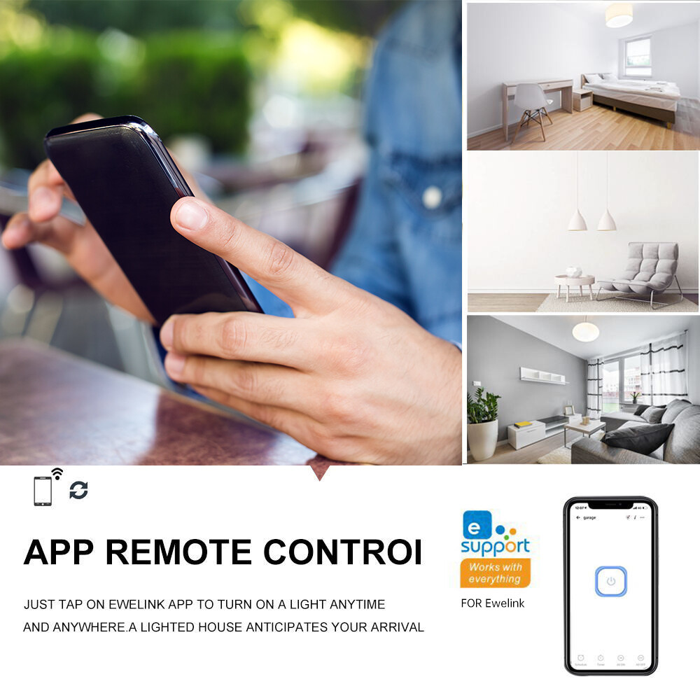 Smart WiFi Bulb Socket E26 E27 Light Bulb Adapter EWeLink Alexa Google Control