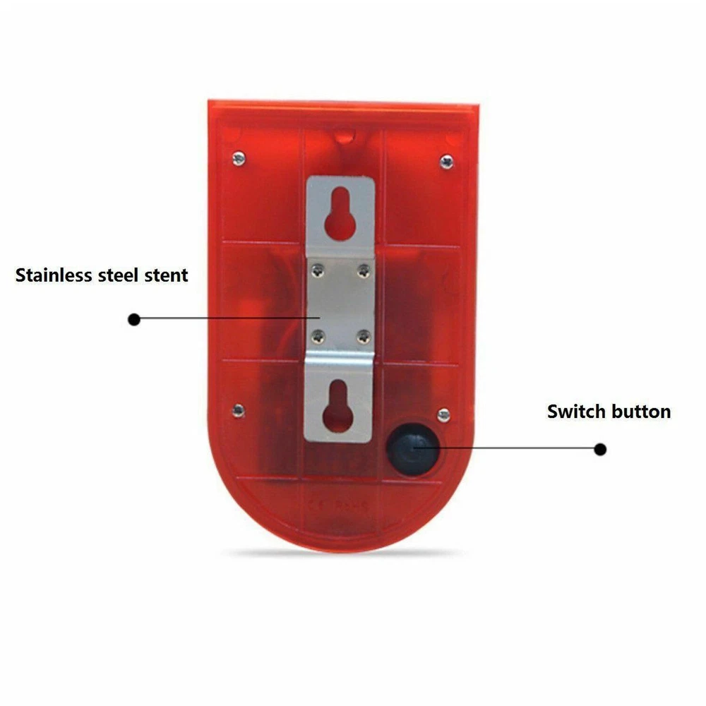 Magic Solar Alarm Warning Satety Anti-Theft Flashing Light Sensor Garden Yard