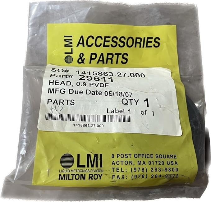 LMI 29611 Head, 0.9 PVDF Molded