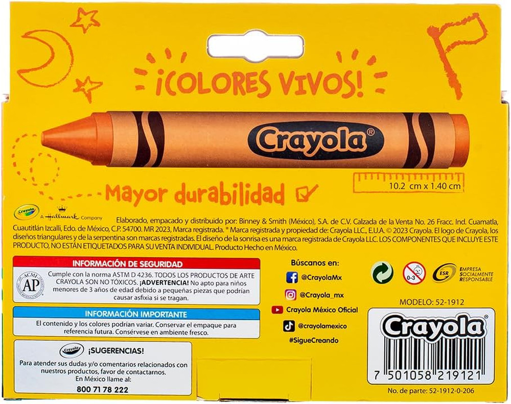 Crayola Extra Jumbo Crayons, 12-Pack - Oversized Coloring Fun