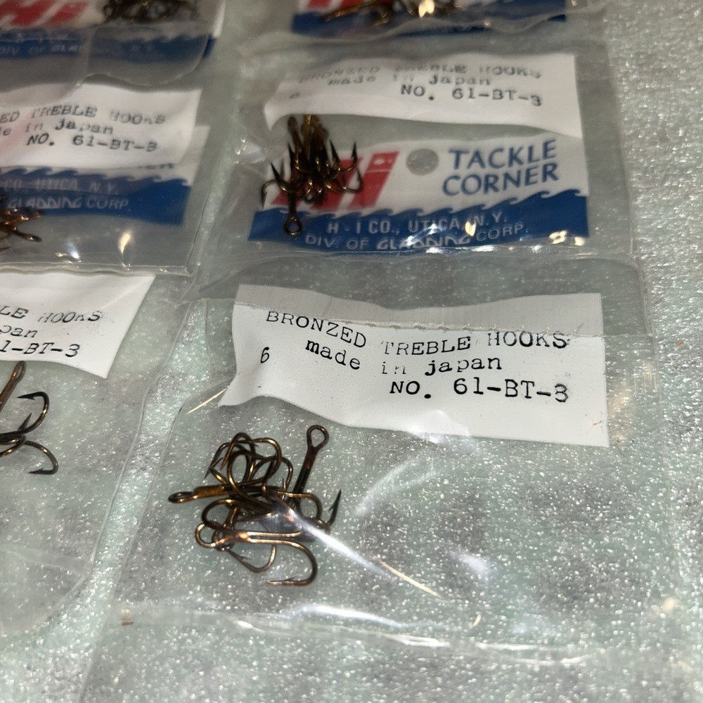 Bronze treble hooks size 8