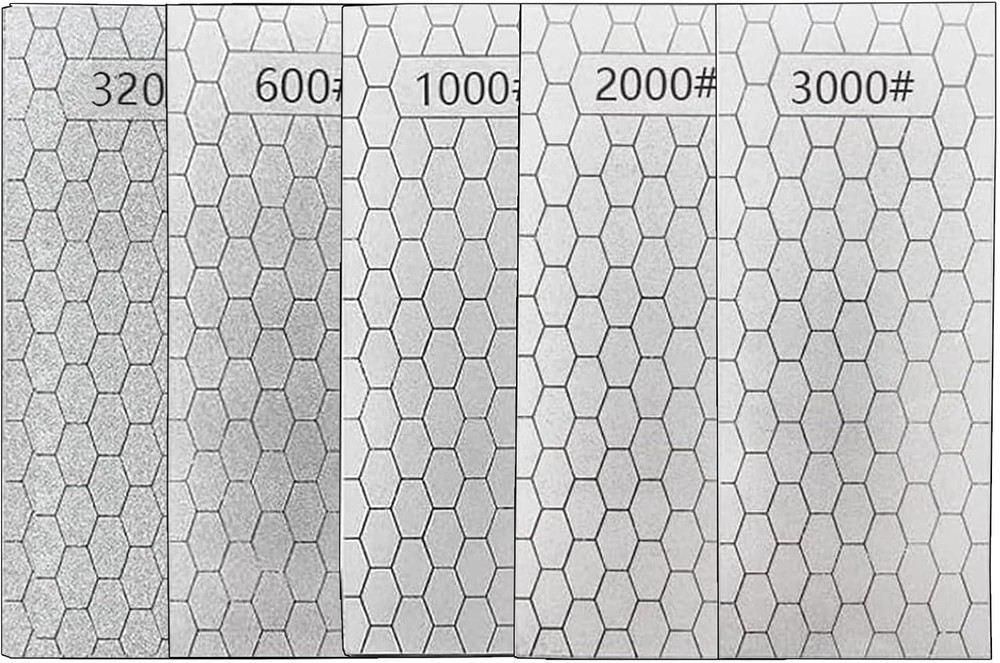 Diamond Sharpening Stone, 5 Pcs Knife Sharpening Stone for Kitchen Sharpening, D