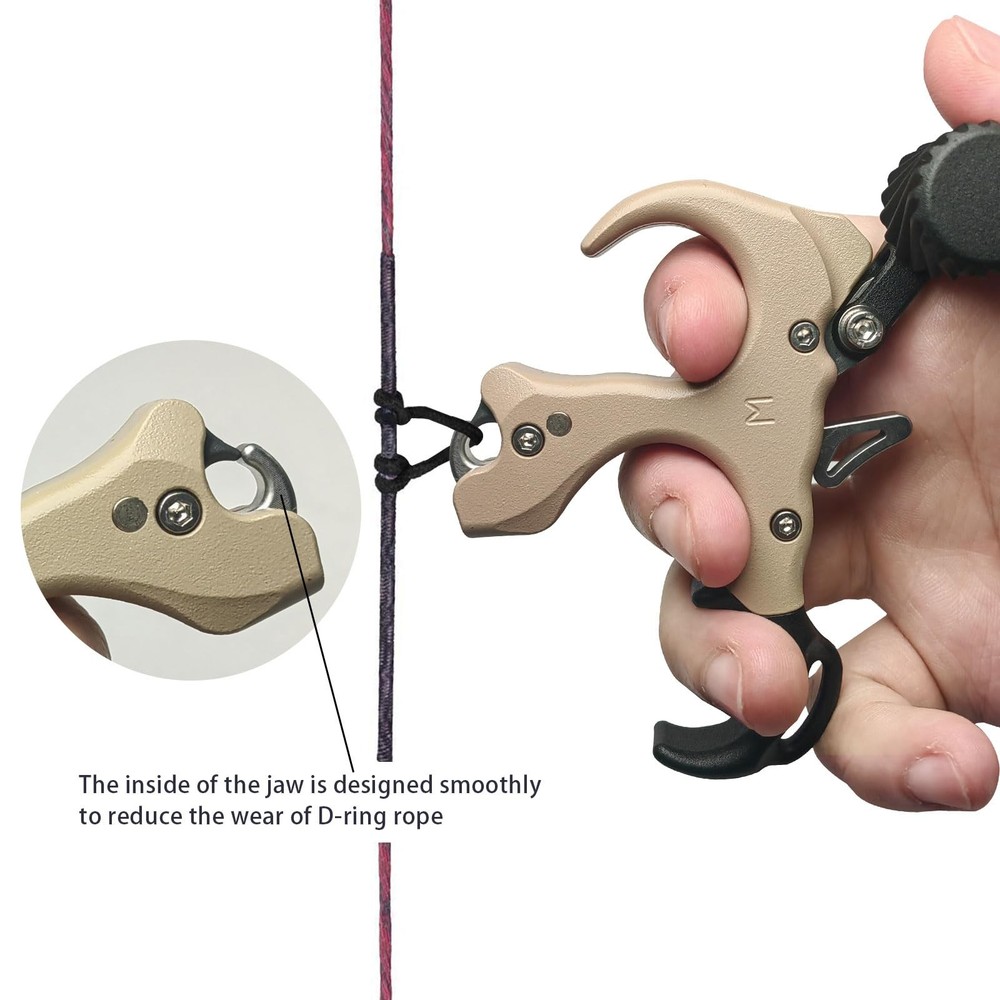 Thumb Release for Compound Bow,Copper Material Archery Release Aids,3 or 4 Fi...